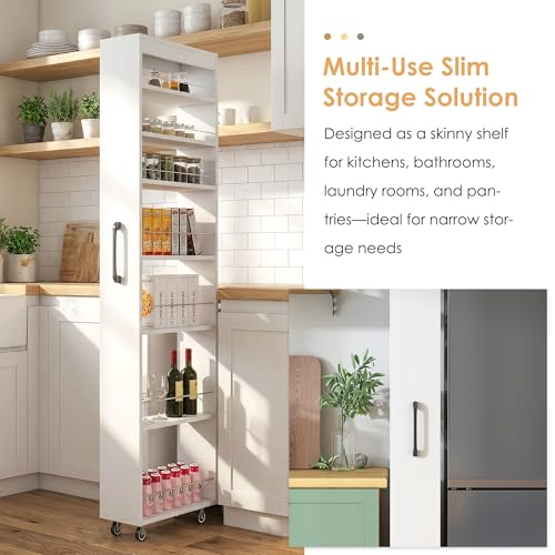 Slim Rolling Storage Cart with Wheels