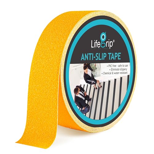 LifeGrip Anti Slip Tape 2" x60' Waterproof Grip Tape for Stairs (60 Foot)