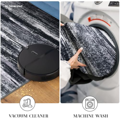 Abstract Washable 2x6 Runner Rug Non Slip Runners for Hallway