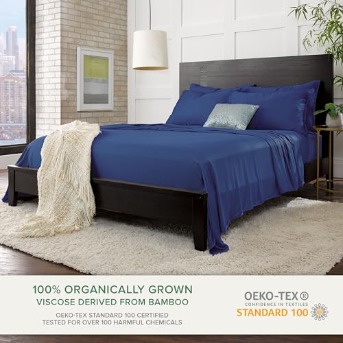 Twin Sheets Genuine 100% Organic Viscose Derived from Bamboo Bed Sheet Set