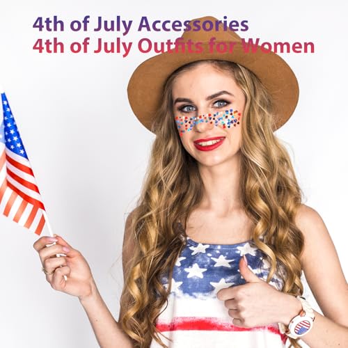 Red White and Blue Face Hair Body Glitter Stick with Heart & Star Sequins