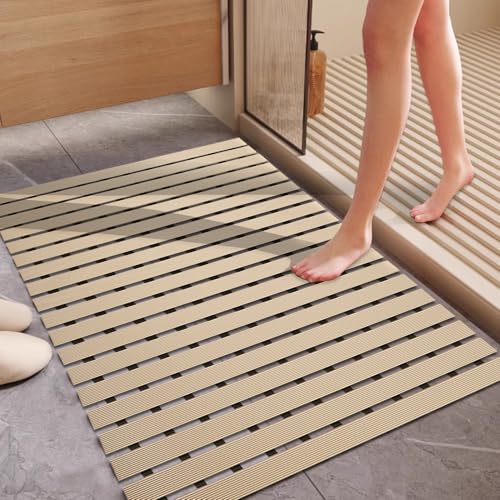 Rubber Shower Mat Non Slip Heavy Duty Large for Inside Shower