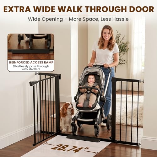 36 58" Extra Wide Baby Gate for Stairs