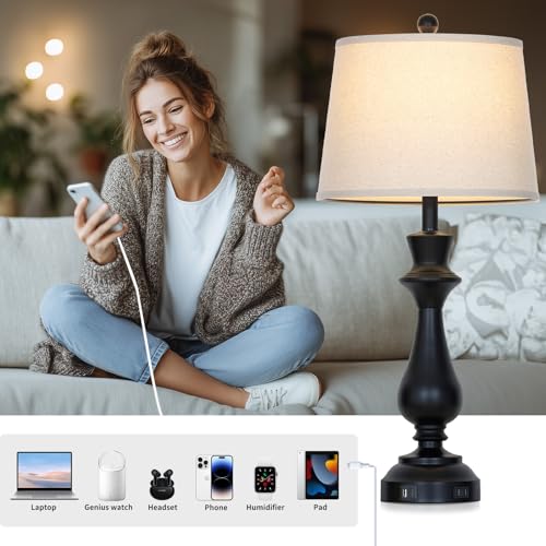 Modern Black Table Lamp for Living Room