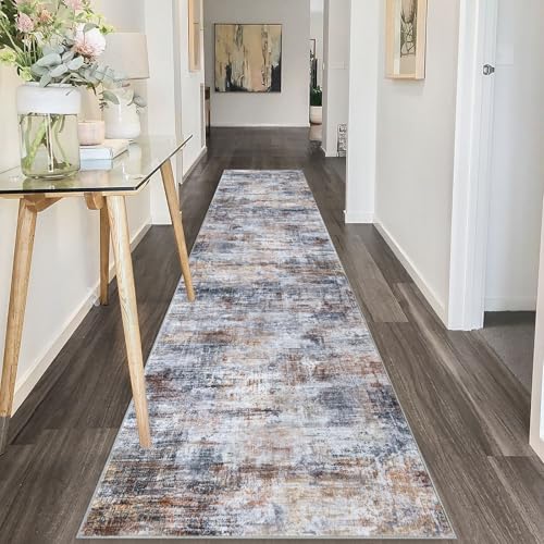 Abstract Runner Rug 2x10 Ft Washable Runners for Hallways - Bel Marant