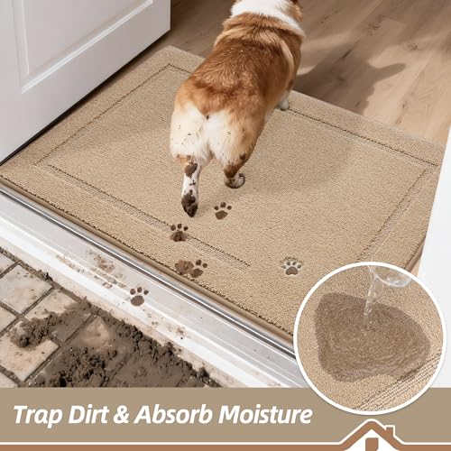 Dog Door Mat for Mud Paws Indoor Entrance