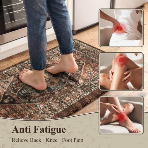 Kitchen Mats for Floor Cushioned Anti Fatigue (2 Count)