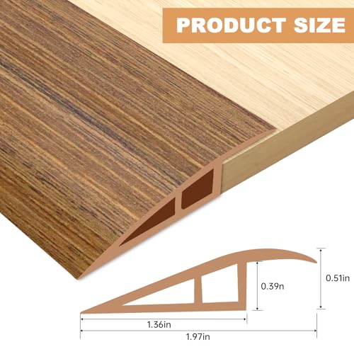 Vinyl Floor Transition Strip Self Adhesive Door Threshold Strip (6.6 Foot)