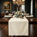 Signature Linen™ by D'Moksha Ivory Table Runner 90 Inches Long