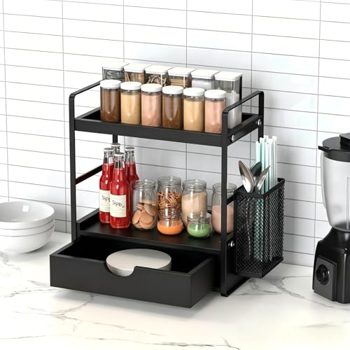Bathroom Counter Organizer with Basket