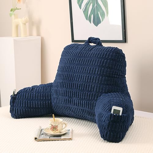 Large Reading Pillow for Sitting Up with Arms