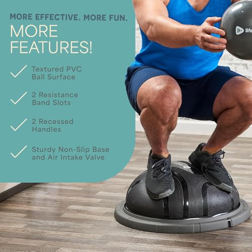 Horizon Half Balance Ball Trainer with 440 lb Capacity Stability