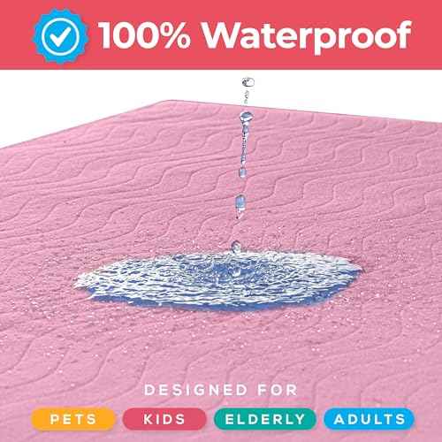 4 Pack Waterproof Reusable Heavy Absorbency Incontinence Bed Pads 34"x36" (4 Count)