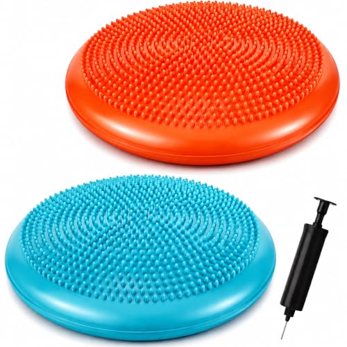 2 Pcs Balance Disc Kids Inflated Wobble Cushion (2 Count)