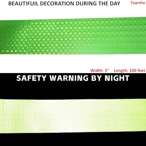 Green Reflective Tape Outdoor Waterproof 3 inch