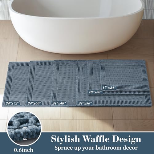 Waffle Bath Mat for Bathroom (2.8333 Sq Ft)