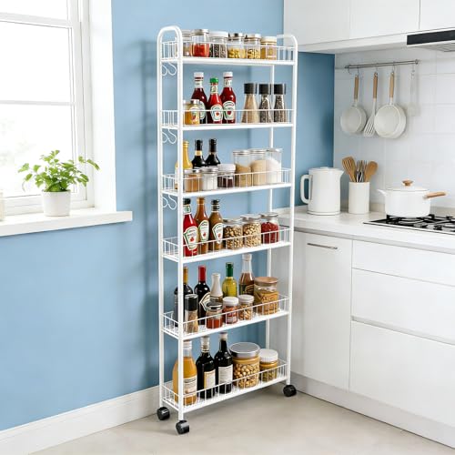 Slim Rolling Storage Cart with Wheels