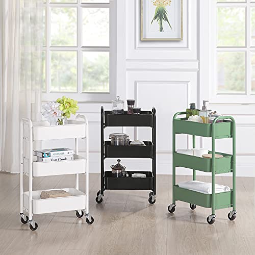 3 Tier Delicate Compact Rolling Metal Storage Organizer