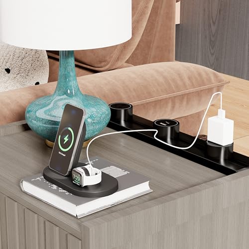 Night Stand with Slidable Charging Station
