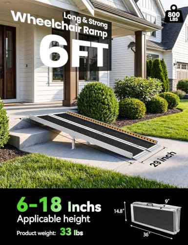 6FT Wheelchair Ramp with Support Legs