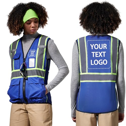 Customize Ladies Blue safety vest