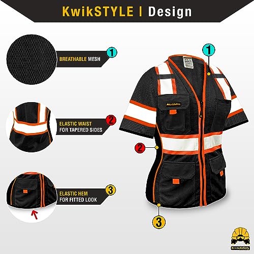 BLACK WIDOW Safety Vest with Sleeves for Women