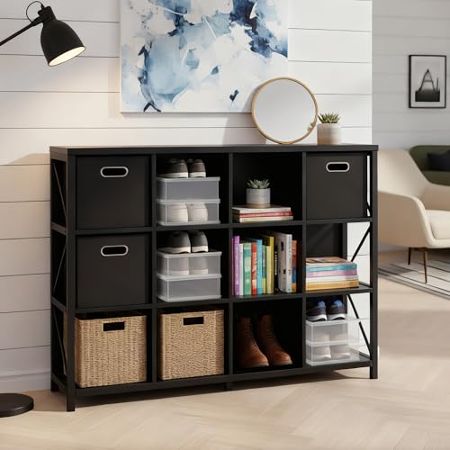 12 Cube Storage Organizer Bookshelf