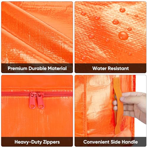 6 Pack Oversized Moving Bags with Reinforced Handles (6 Count)