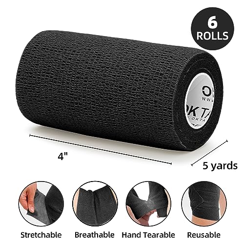 Self Adherent Cohesive Bandages Wrap 6Packs 4" x 5 Yards (6 Count)