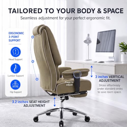 DJ.Wang Big and Tall Office Chair 400lbs