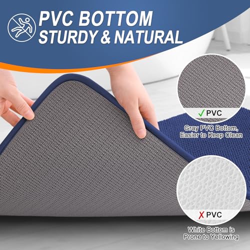 Thick Memory Foam Small Bathroom Rugs Mats 24x16