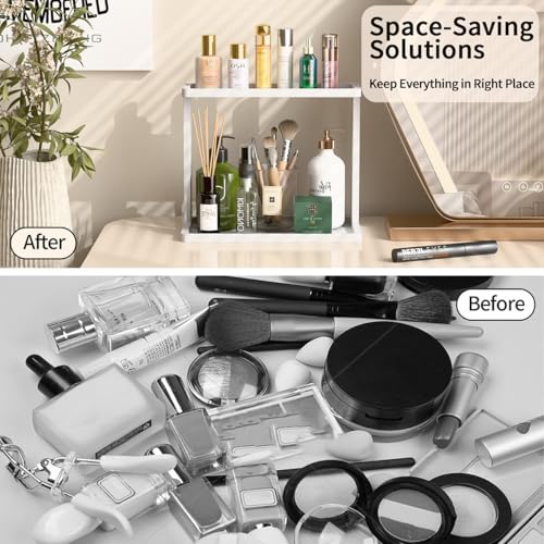 Bamboo Bathroom Organizer Countertop