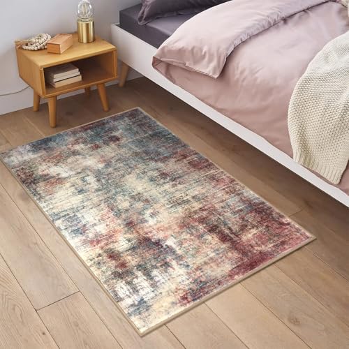 Small Abstract Area Rug 2x3 Ft Entryway Rugs Washable Door Mat Indoor Entrance (6 Sq Ft)