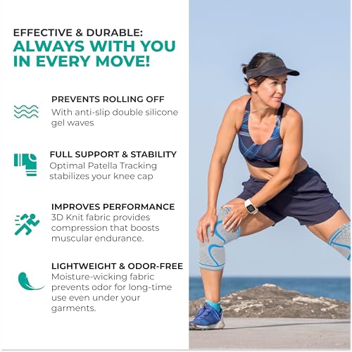 Compression Knee Brace for Women & Men (2 Count)