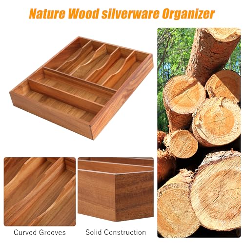 Bamboo Silverware Organizer