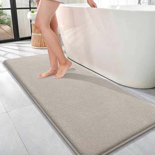 Memory Foam Bathroom Runner Rugs 47x17