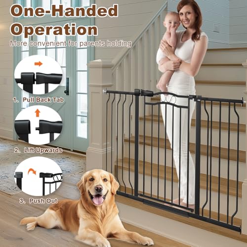 53.1 62.2" Extra Wide Baby Gate for Stairs No Drilling