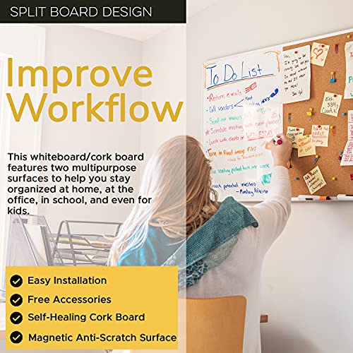 White Board and Cork Board Combo