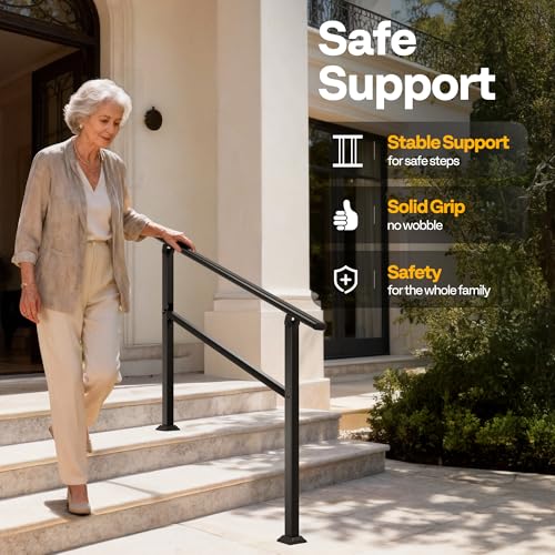 3 Step Hand Rails for Outdoor Steps (2 Count)