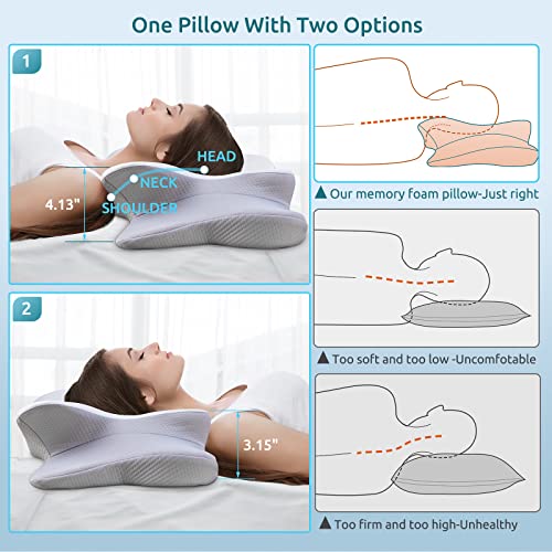 Cervical Neck Support Pillow for Neck and Shoulder Pain Relief