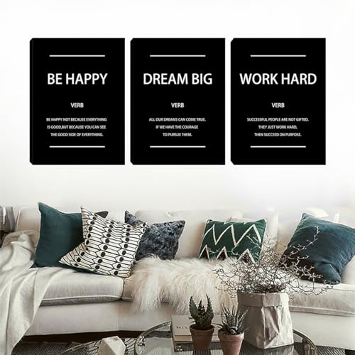Motivational Office Wall Art (3 Count)