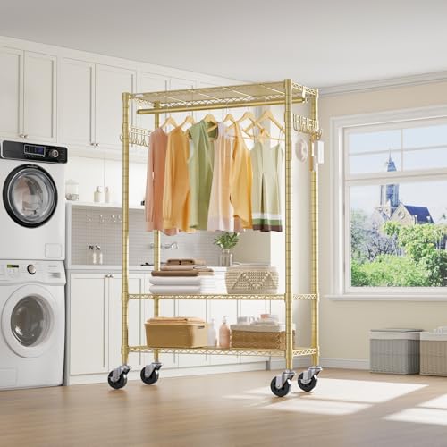 R3 Portable Closet for Hanging Clothes Rolling Clothes Rack