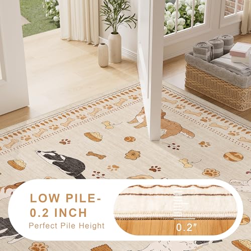 6x9 Washable Dog Area Rug for Living Room Non Slip (54 Sq Ft)