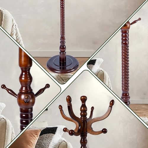 73" Wooden Coat Rack Stand