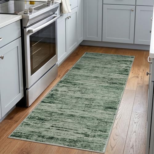 Modern Abstract Washable 2x5 Runner Rug Non Slip Kitchen Rugs (10 Sq Ft)