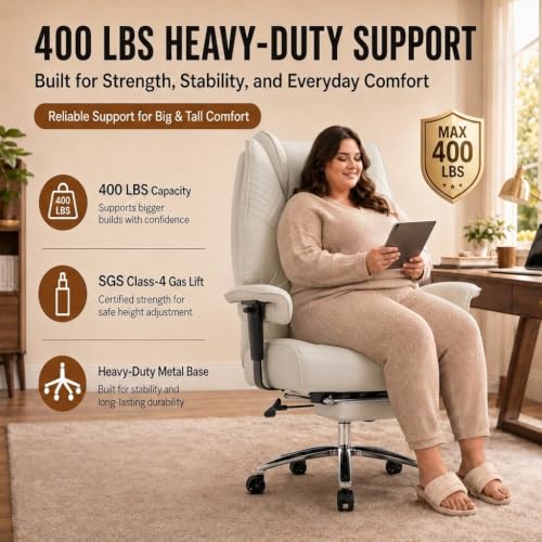 DJ.Wang Big and Tall Office Chair 400lbs