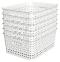Woven Plastic Storage Baskets (6 Count)