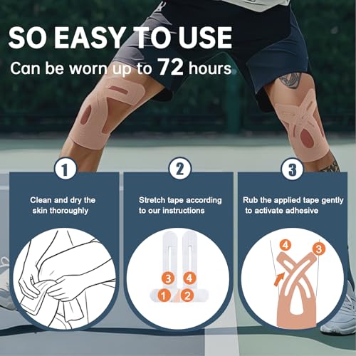 Precut Kinesiology Tape for Knees (10 Count)