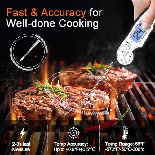 Digital Instant Read Meat Thermometer Digital for Grilling and Cooking