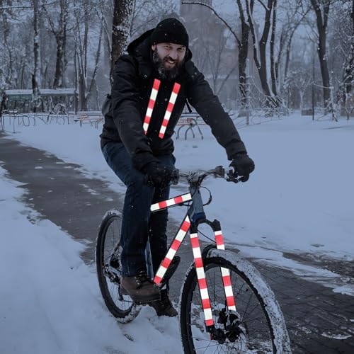 Red and White Reflective Tape Outdoor Waterproof 1 inch X 185 feet